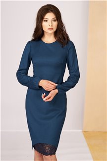 Платье Кружевное обаяние(синее)