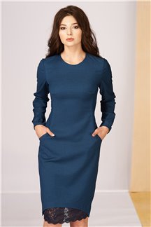 Платье Кружевное обаяние(синее)