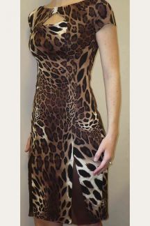 Платье Шоколадный леопард